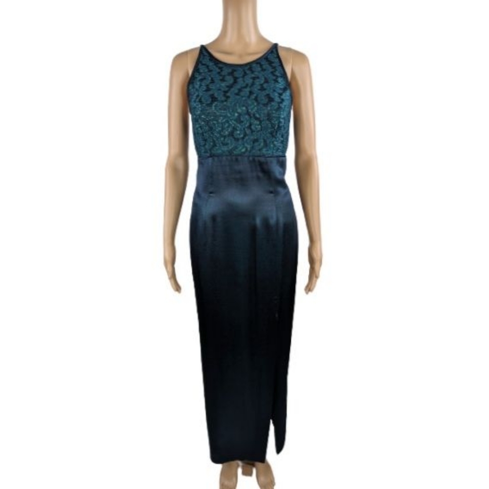 Gunne Sax Jessica McClintock Emerald Green Gown 5/6